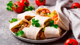 Рулеты из лаваша с курицей