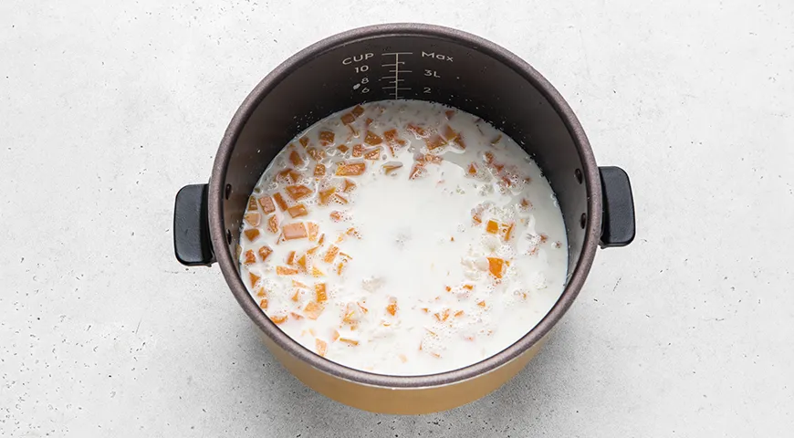 Рисовая каша с тыквой в мультиварке