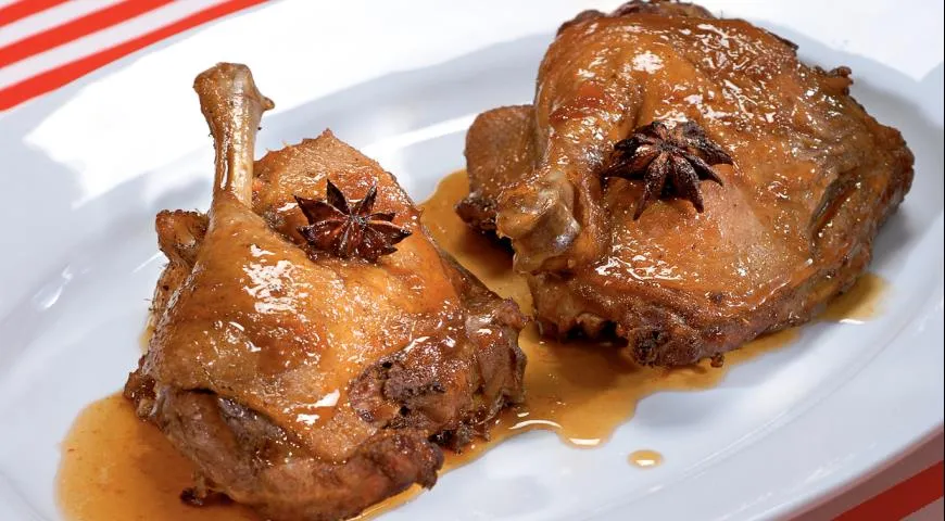 Рецепт тушеной утки с абрикосовым соусом