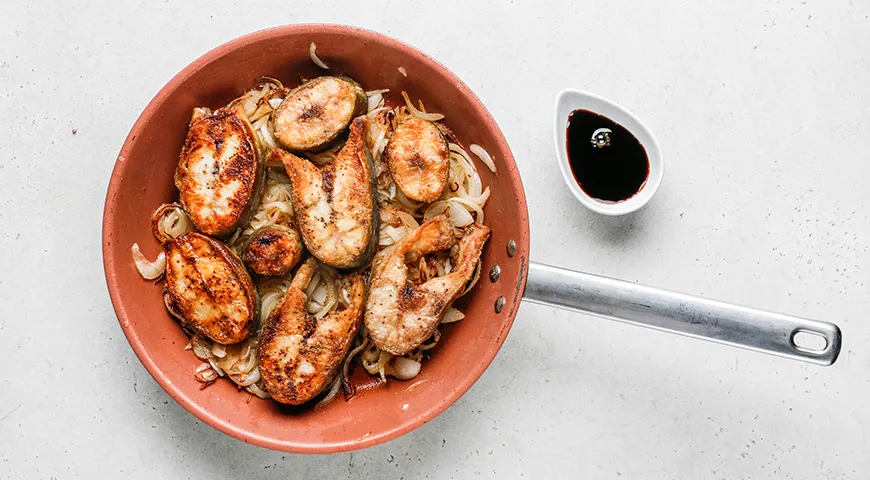 Терпуг, жаренный на сковороде