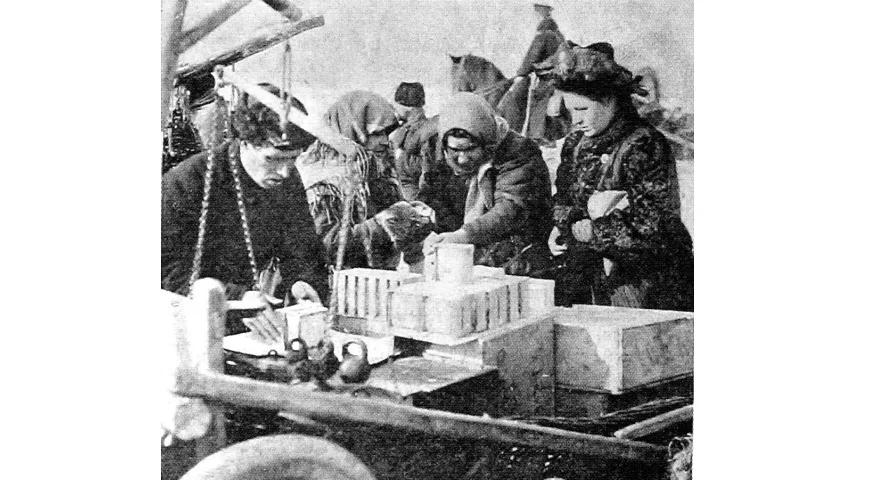Постный (грибной) рынок на Москворецкой набережной, Москва, 1900-1910 гг.