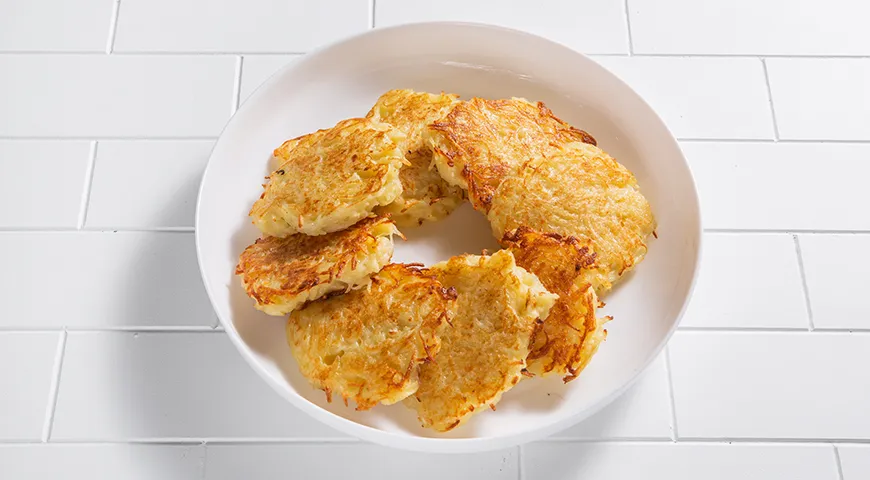 Картофельные драники с чесноком (без яиц и муки)