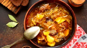 Постные кислые щи из квашеной капусты