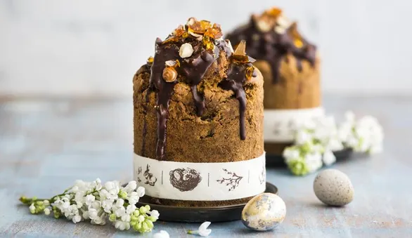 Куличи без глютена в шоколадно-ореховой глазури