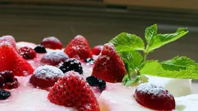 Рецепты с желатином, клубникой и мятой