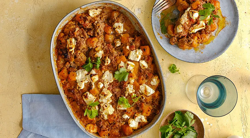 Морковная запеканка с фаршем