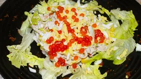 Рецепты с яйцом куриным, салатом и икрой