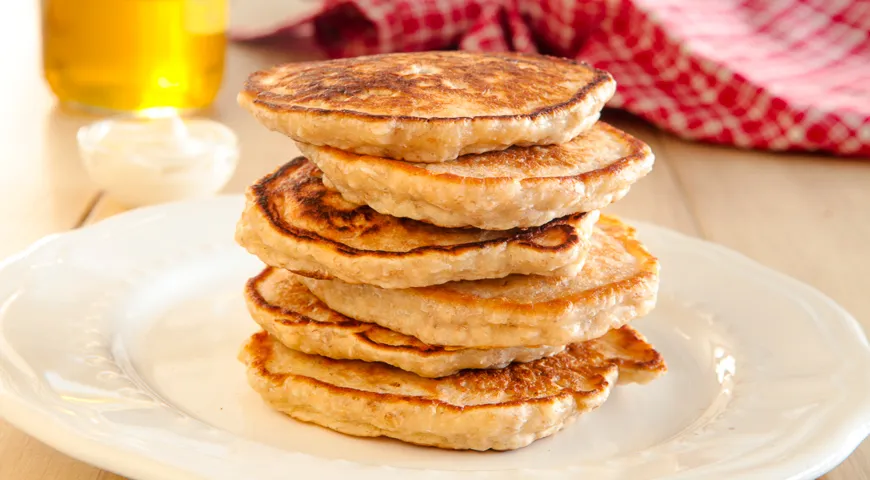 Рецепт оладьев из овсяных хлопьев на молоке