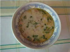 Суп из кольраби с сосисками