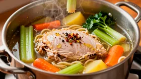 Ароматный куриный суп с сельдереем