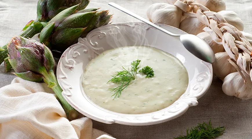 Сливочный суп из артишоков
