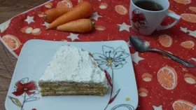 Морковный торт с творожным кремом