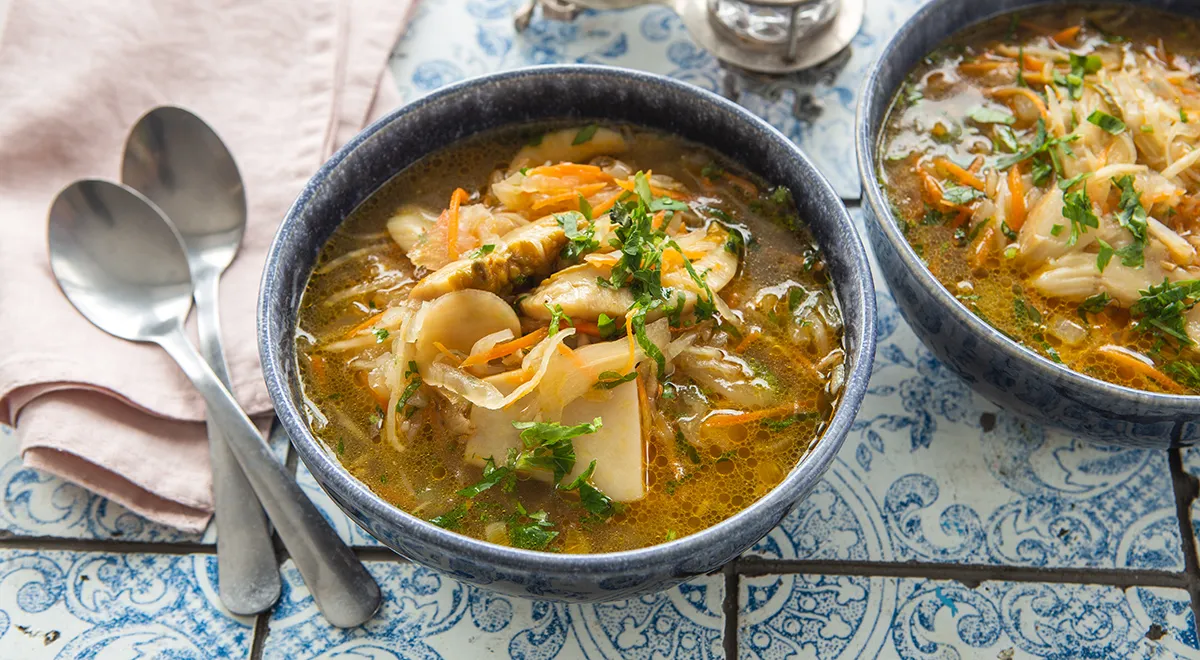 Щи монастырские с грибами