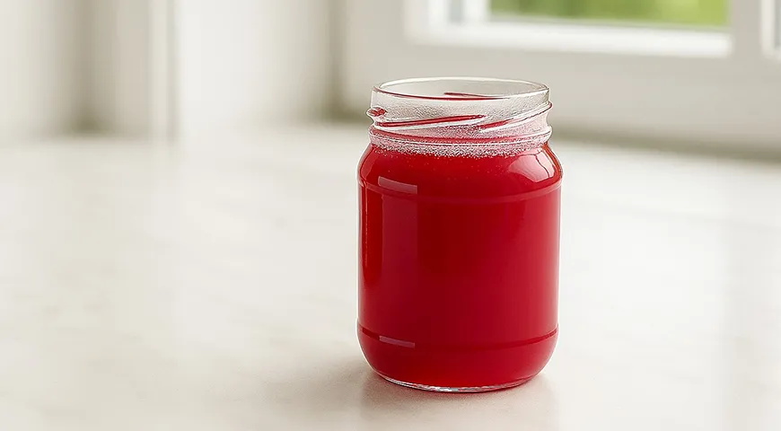 Желе-пятиминутка из красной смородины