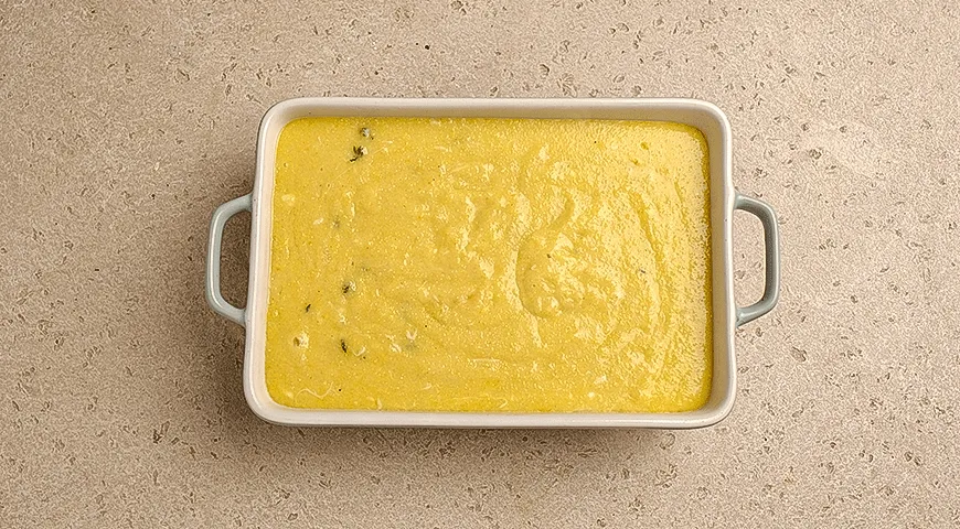 Полента с беконом и яйцами