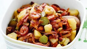 Рецепты с овощами, беконом и колбасой