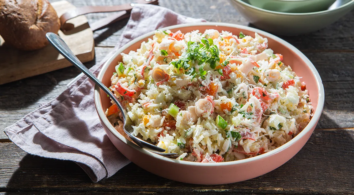 Крабовый салат без кукурузы