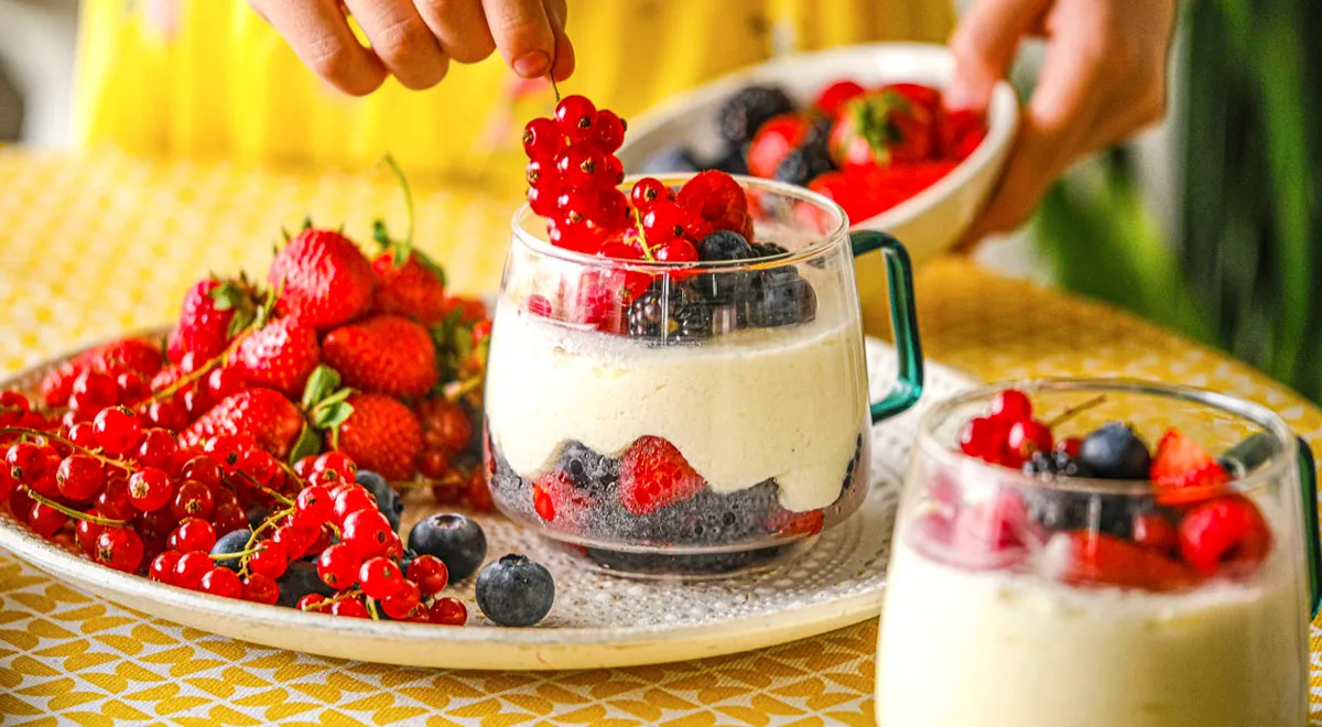 Рецепт мусса из манной каши с ягодами