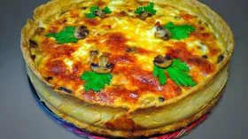 Пирог с грибами — киш лорен