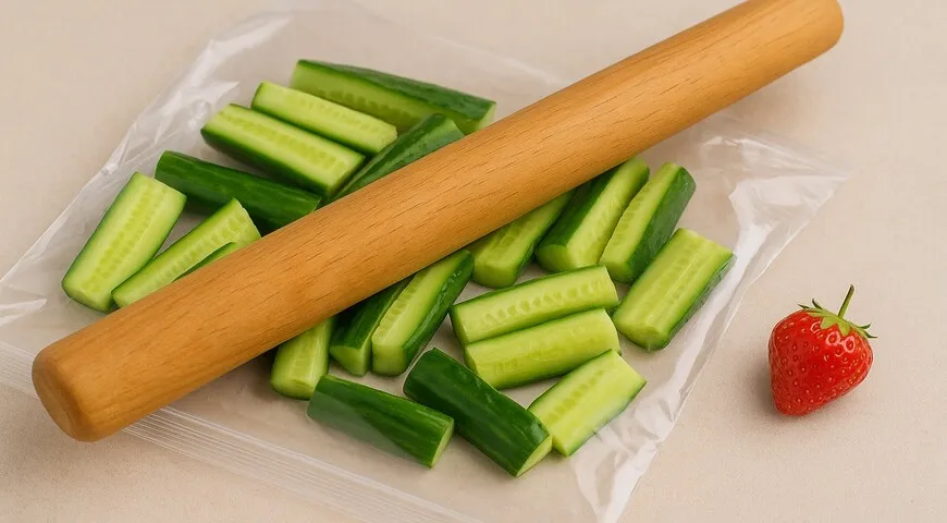 Битые огурцы в пакете — простой и быстрый рецепт малосольных огурцов