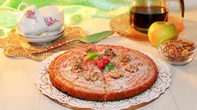 Апельсиново-ореховый пирог на манке