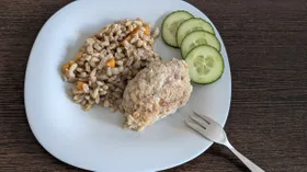 Котлетки из мяса кролика с овсянкой
