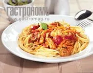 Спагетти с лососем и томатным соусом