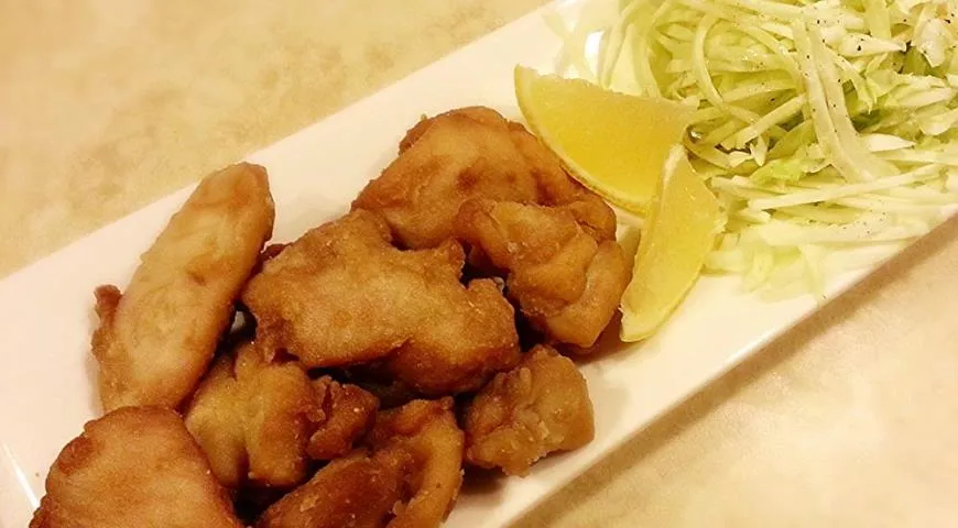 Жареная курица по-японски с имбирем
