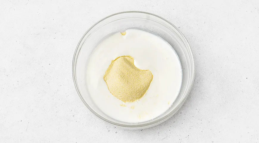 Пирог Зебра с манкой на кефире