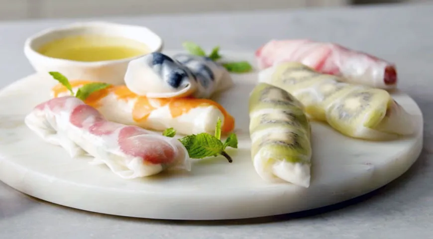 Рецепт фруктовых роллов в рисовой бумаге