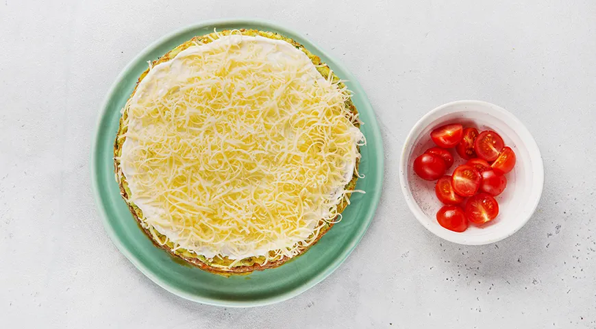 Кабачковый торт с фаршем