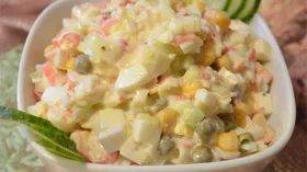 Простые рецепты с огурцом и крабами