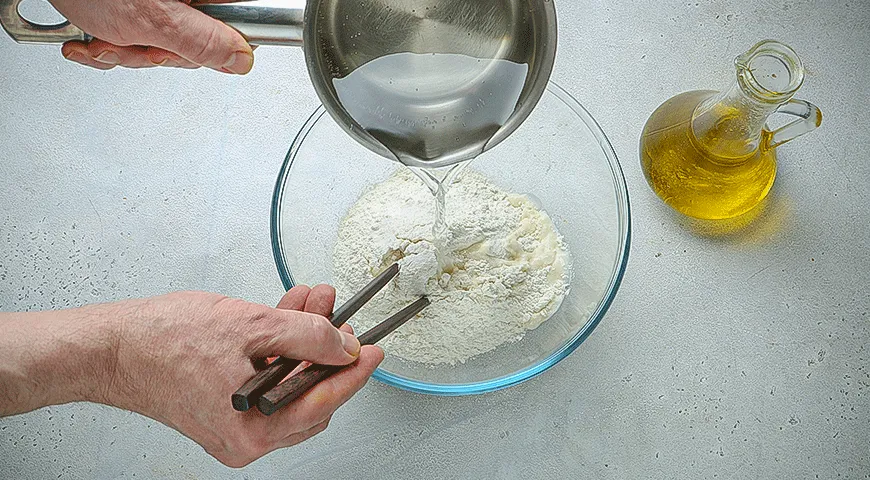 Запеченные дамплинги с лососем