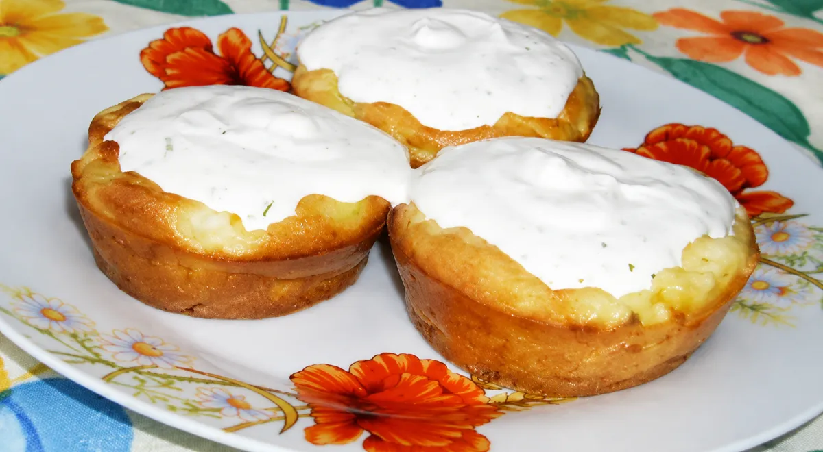Маффины с кабачками и творогом