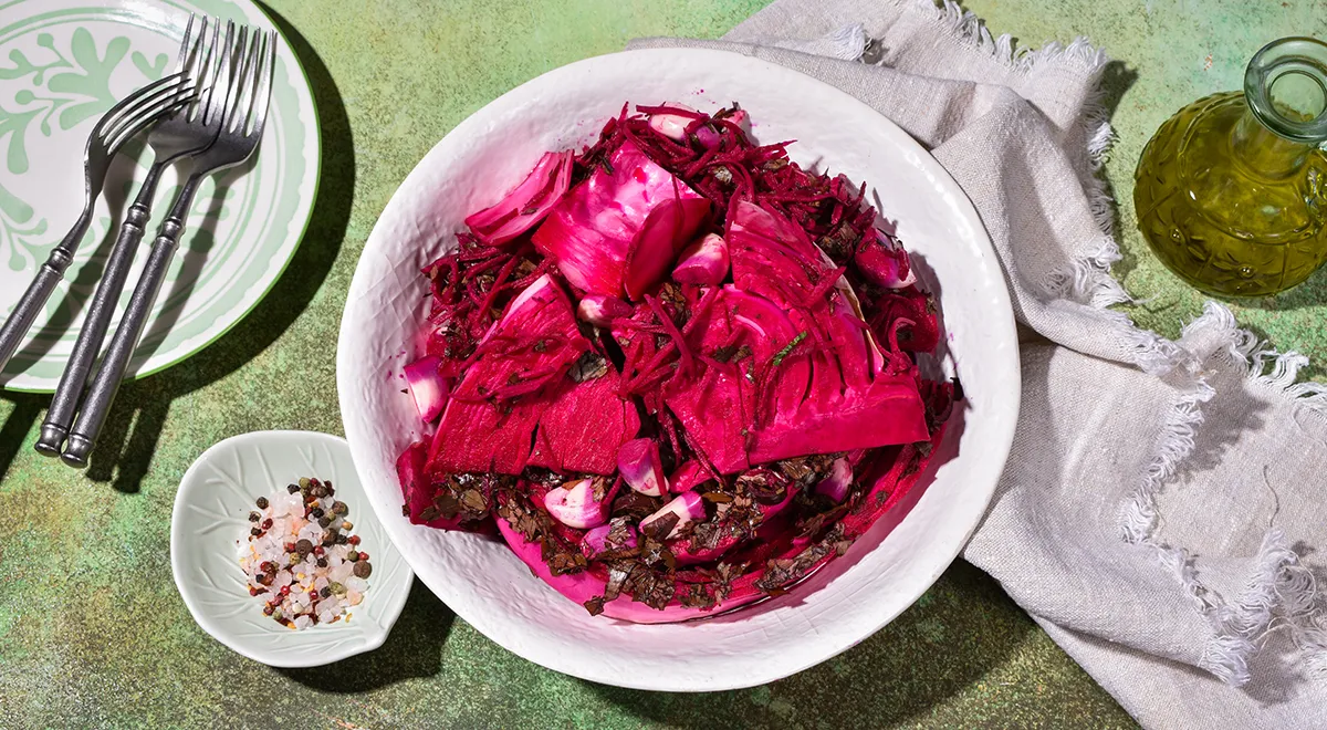 Капуста квашеная со свеклой по-грузински