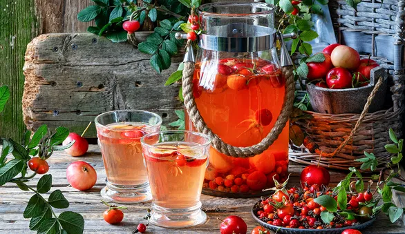 Компот из яблок и шиповника