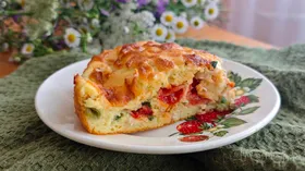 Заливной кефирный пирог