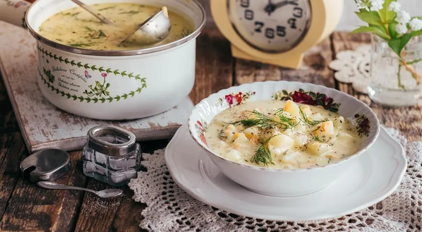 Рецепт сырного супа с курицей, картошкой и плавленым сыром