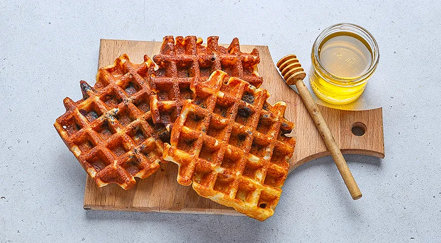 Кукурузные вафли с голубикой