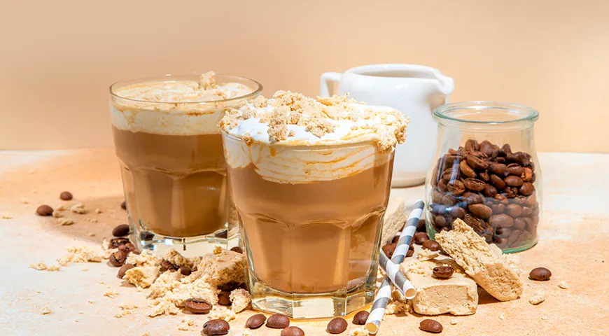 Кофе с халвой тахинной