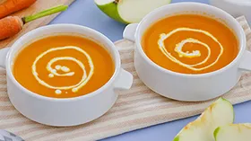 Суп-пюре морковный с яблоками в мультиварке