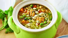Овощной суп с мелкой пастой