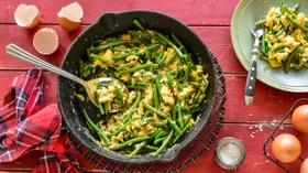 Рецепты с маслом растительным, яйцом куриным и фасолью