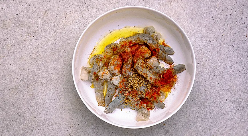 Тако с креветками и беконом