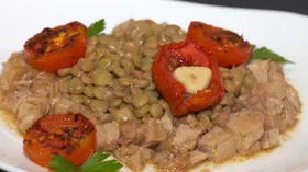 Рецепты с мясом, чечевицей и бобами