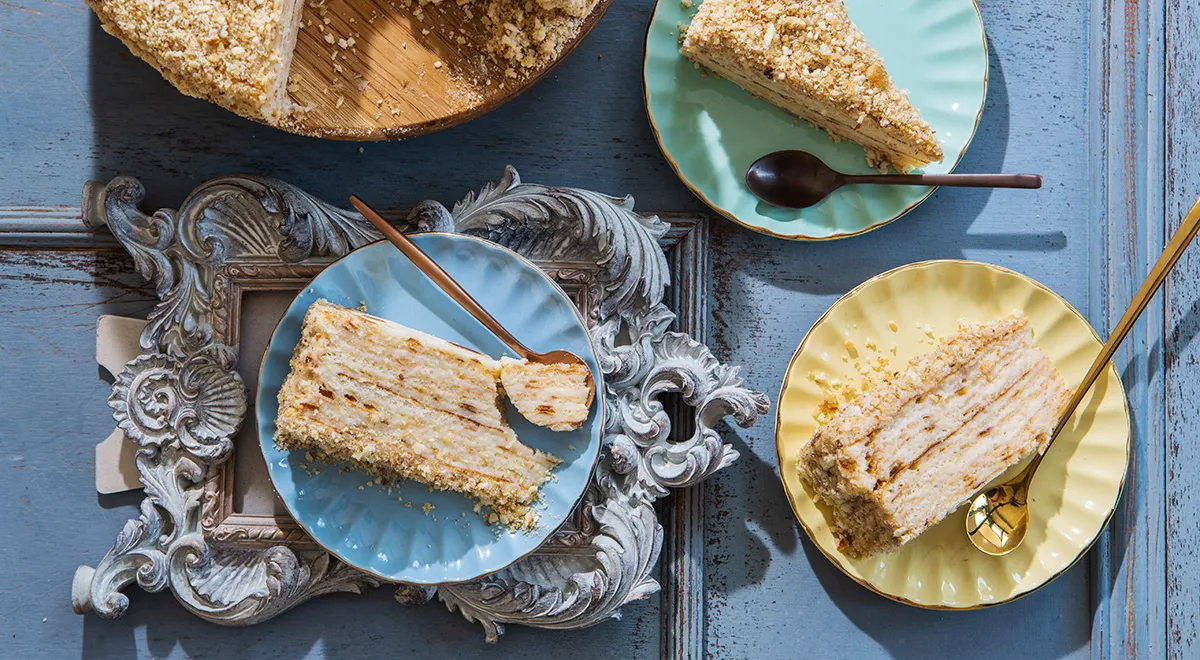 Молочный торт на сковороде