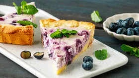 Рецепты с мукой пшеничной, сметаной и черникой