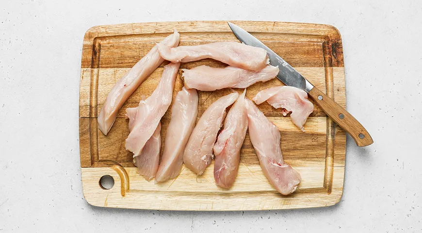 Куриные стрипсы в духовке и соус к ним