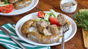 Свиные купаты в духовке