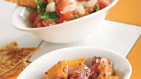 Дипы для чипсов: персиковая сальса и пико де гальо